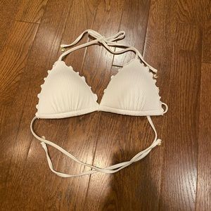 White triangle bikini top